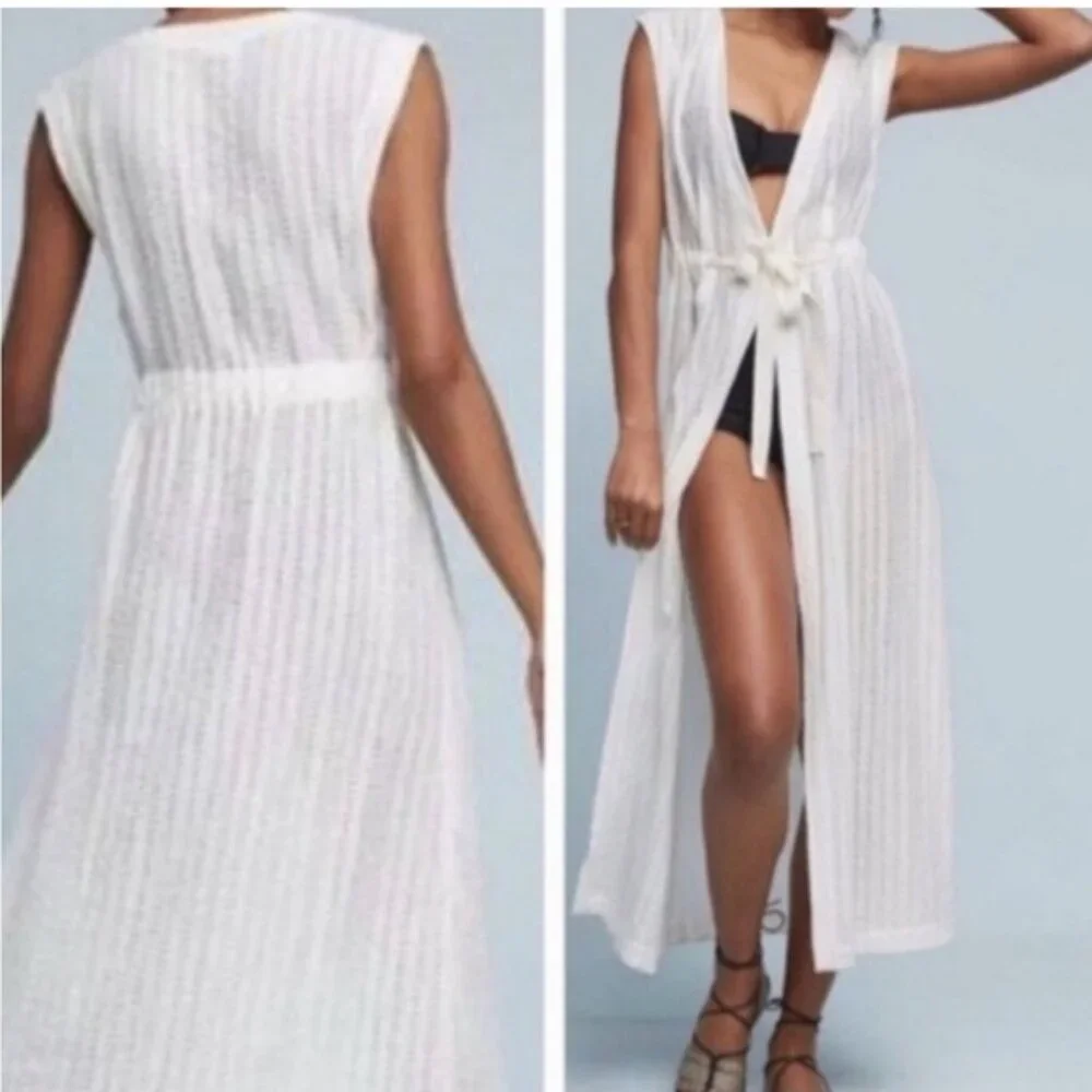 Anthropologie Swim Lilka Cloud Maxi Coverup Eyelet - Picture 4 of 11